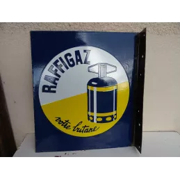 PLAQUE EMAILLEE RAFFIGAZ  DOUBLE FACE  50CM X44CM