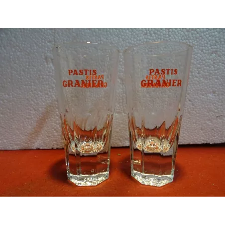 2 VERRES PASTIS GRANIER  HT 12.50CM