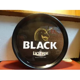 PLATEAU LICORNE  BLACK  EN RESINE  DIAMETRE 34CM