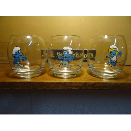 3 VERRES LES SCHTROUMPFS COLLECTOR  28CL