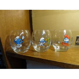 3 VERRES LES SCHTROUMPFS COLLECTOR 28CL