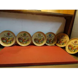 6 ASSIETTES  LA RACLETTE EN GRES DE GIEN