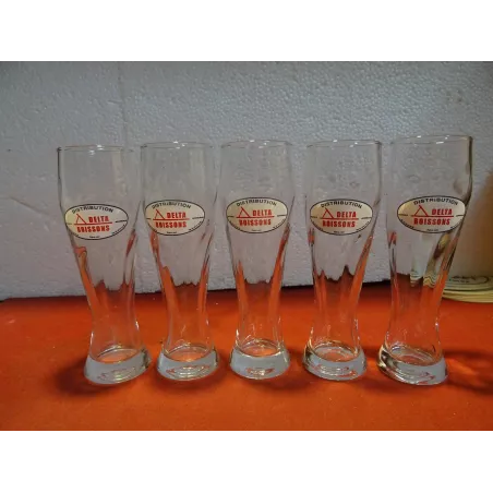 5 VERRES A GALOPIN  DELTA BOISSON  12.50CL HT.15.90CM