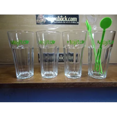 4 VERRES MOJITO  30CL  HT 14.70CM