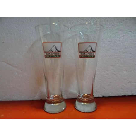 2 VERRES  BERGENBIER 28CL HT. 20CM