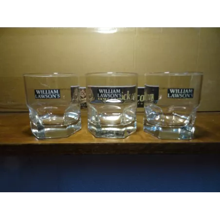 3 VERRES WILLIAM LAWSON'S 25CL HT.8.80CM