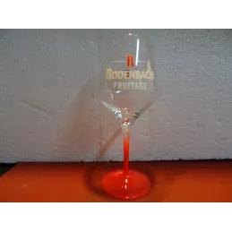 6 VERRES RODENBACH 25CL PIED ROUGE HT 21CM