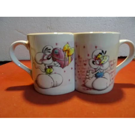 2 MUGS DIDDL HT 9CM