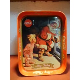 PLATEAU COCA-COLA  PERE NOEL  27CM X21CM