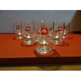 6 VERRES  ILLY  7CL HT 8CM