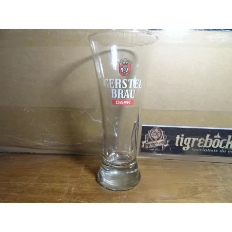 1 VERRE  GERSTEL  BRAU  DARK 25CL HT 18CM