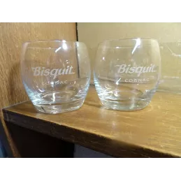 2 VERRES  COGNAC BISQUIT...