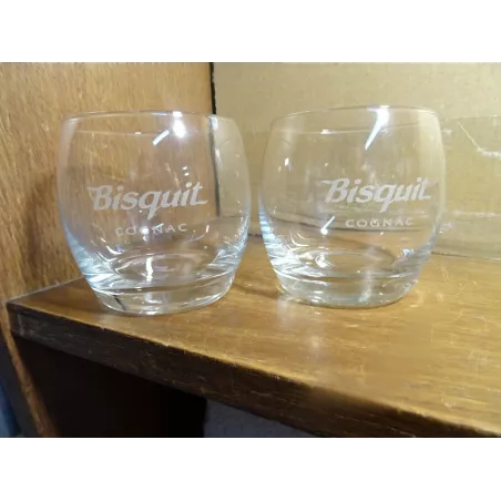 2 VERRES  COGNAC BISQUIT  20/22CL  HT 8.30CM