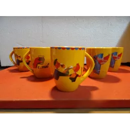 6 TASSES CECEMEL 25CL COLLECTOR  HT 10CM