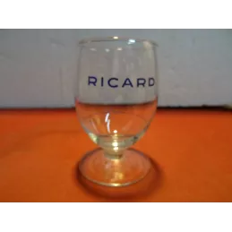 1 VERRE RICARD BALLON 17CL  TRAIT DE DOSE 2CL ECRITURE BLEU