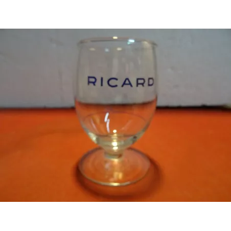 1 VERRE RICARD BALLON 17CL  TRAIT DE DOSE 2CL ECRITURE BLEU