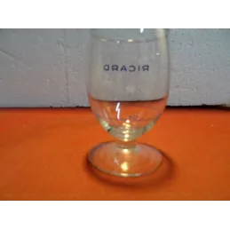 1 VERRE RICARD BALLON 17CL  TRAIT DE DOSE 2CL ECRITURE BLEU