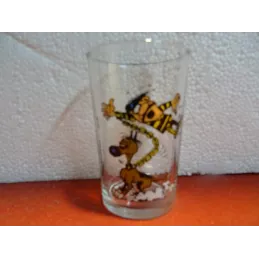 1 VERRE  LES DALTONS  RANTANPLAN  JOE  ANNEE 1984  HT 10CM