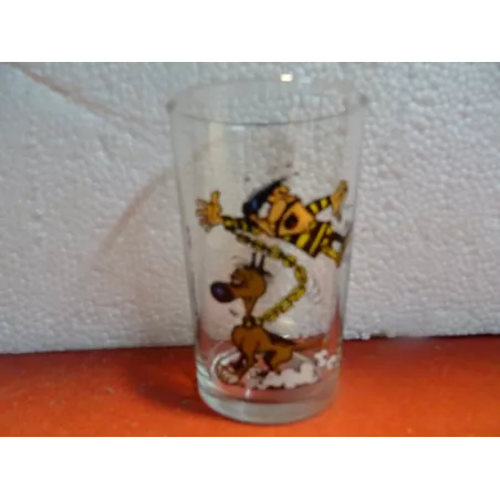 1 VERRE  LES DALTONS  RANTANPLAN  JOE  ANNEE 1984  HT 10CM