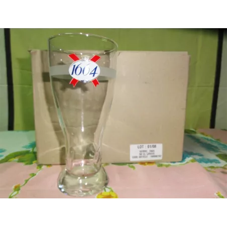 1 BOITE DE 6 VERRES  KRONENBOURG 50CL GRAVE 1664