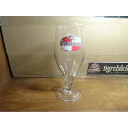 6 VERRES KRONENBOURG 25CL HT 16.50CM OCCASION