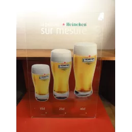 1 PLAQUE HEINEKEN EN PLEXI GLASS