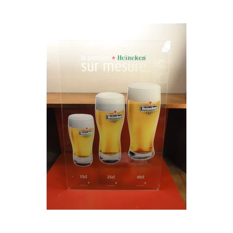 1 PLAQUE HEINEKEN EN PLEXI GLASS