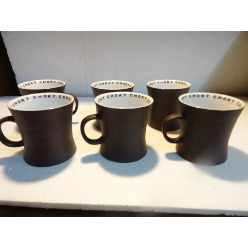 6 MUGS CHOKY MARRON HT. 8.80CM 6 MUGS CHOKY MARRON HT. 8.80CM