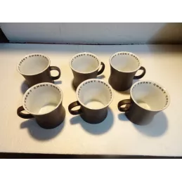 6 MUGS CHOKY MARRON  HT. 8.80CM