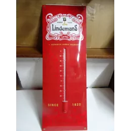 THERMOMETRE  EMAILLE BOMBE  LINDEMANS  70CM X25CM