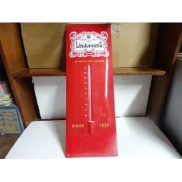 THERMOMETRE  EMAILLE BOMBE  LINDEMANS  70CM X25CM