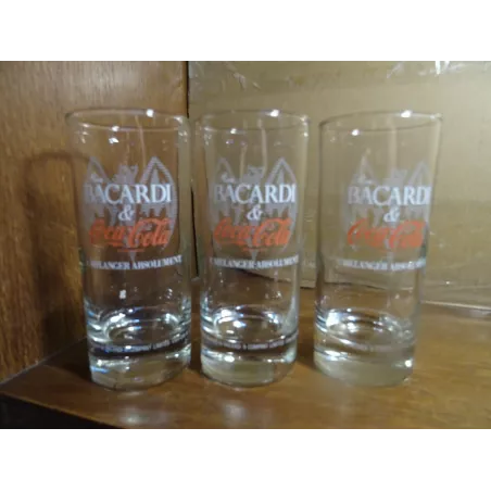 3 VERRES BACARDI COCA HT 13.50CM