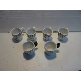 6 TASSES  FOLLIET 1880