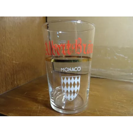 1 VERRE ALBERT -BRAU  MONACO  DOMINO SODA 20CL HT.10.70CM