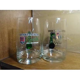 2 CHOPES DINKELACKER  50CL DIFFRENTES  HT 14CM