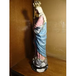 STATUE  VIERGE MARIE  ET L'ENFANT JESUS HT 32CM