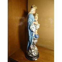 STATUE  VIERGE MARIE  ET L'ENFANT JESUS HT 32CM