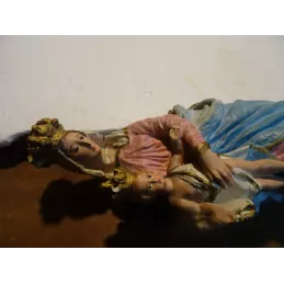 STATUE  VIERGE MARIE  ET L'ENFANT JESUS HT 32CM