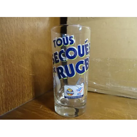 6 VERRES  ORANGINA  RUGBY 25CL  HT 13.50CM