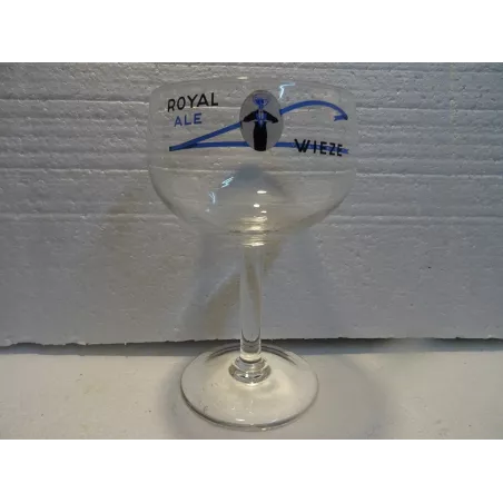 1 VERRE WIEZE ROYAL ALE 25CL BLEU HT.15.20CM