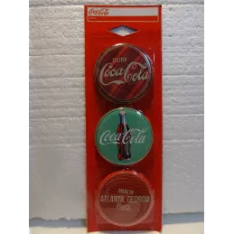 3 MAGNETS COCA-COLA  DIAMETRE 6CM