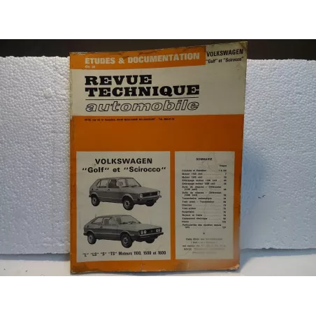 REVUE TECHNIQUE  AUTOMOBILE VOLKSWAGEN/ GOLF ET SIROCCO