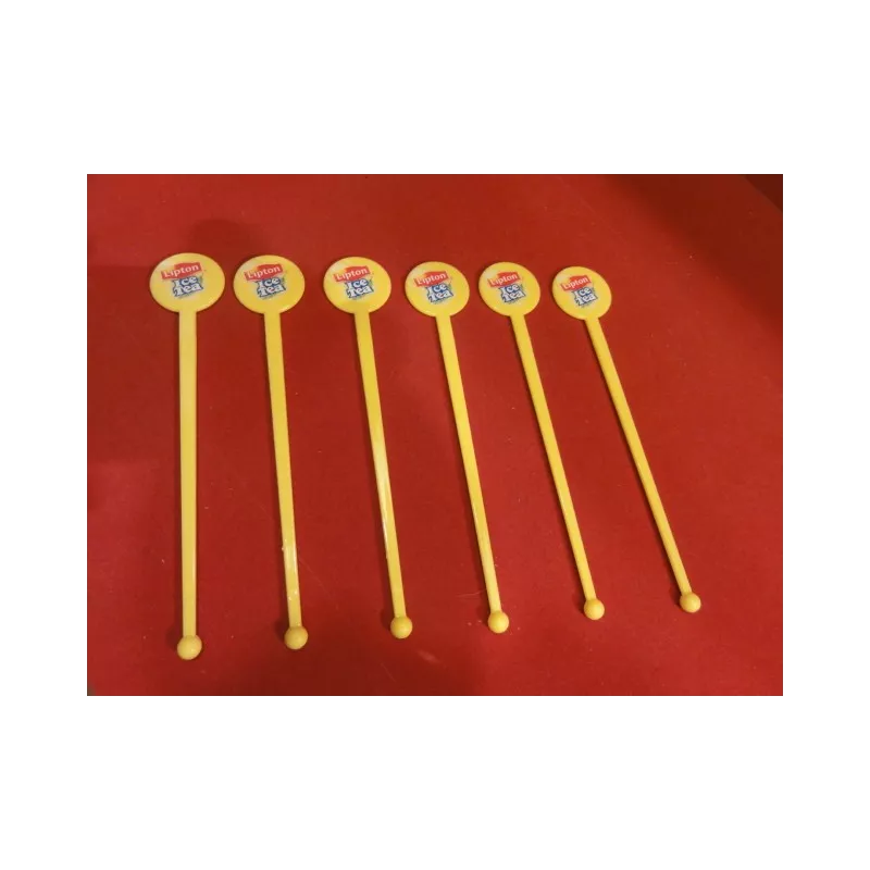 Lot De 6 Touilleurs Vintage Martini Ancres Et Drapeaux - 6 Couleurs, Plastique, Origine France, Très Rares