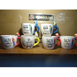 6 TASSES  ANSE PERROQUET  28/30CL HT 8.50CM