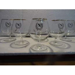 5 VERRES COGNAC NAPOLEON  12CL  HT 9.50CM