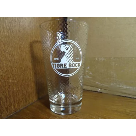 6 VERRES TIGRE BOCK 25CL HT.13.20CM  N° 102