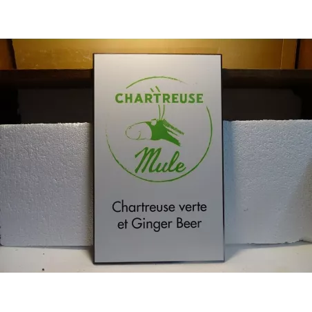 PLAQUE EN  MELAMINE   CHARTREUSE  MULE  40CM X25CM