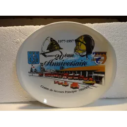 ASSIETTE  20em ANNIVERSAIRE 1977/1997 CENTRE DE SECOURS PRINCIPAL  DIGOIN