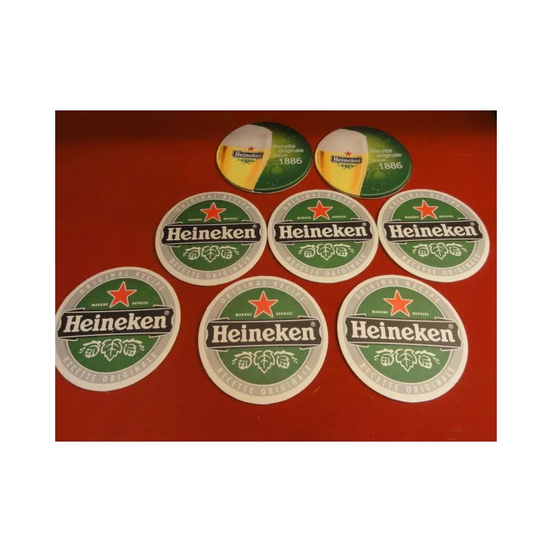 8 SOUS BOCKS HEINEKEN 