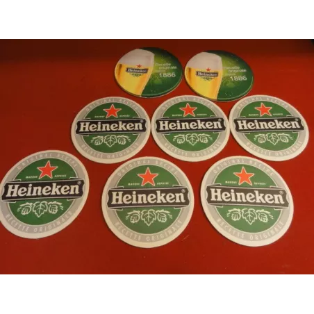 8 SOUS BOCKS HEINEKEN 